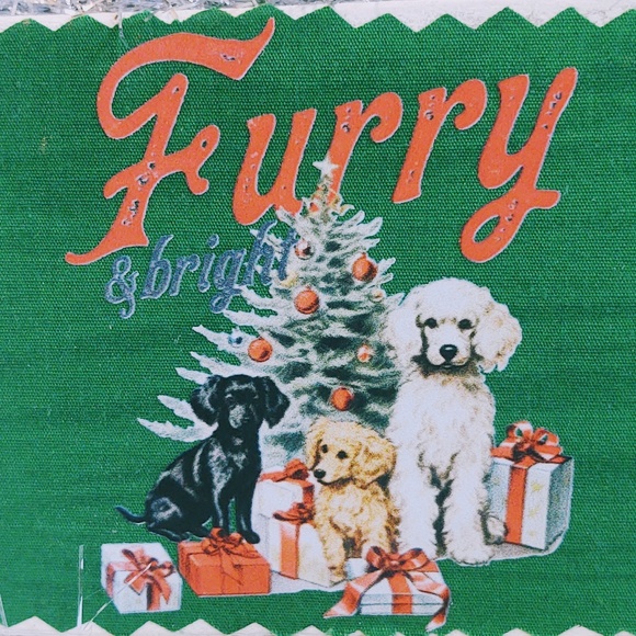Hand Crafted Mini Wood Sign, Tiered Tray Decor, Christmas Dogs Furry & Bright - Picture 4 of 4